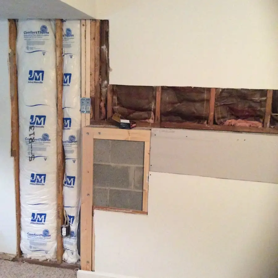 Wall insulation replacement during Contents Cleaning & Restoration in Tyngsborough